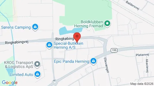 Erhvervslejemål til salg i Herning - kort over placeringen