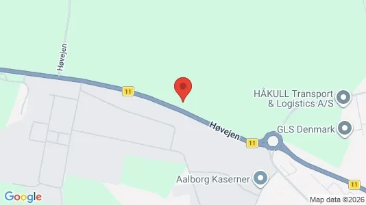 Erhvervsgrunde til salg i Nørresundby - kort over placeringen