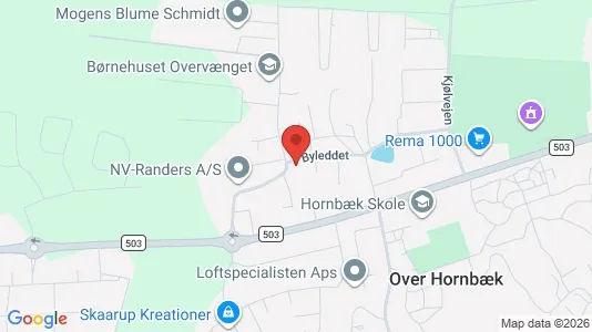 Lagerlokaler til salg i Randers NV - kort over placeringen