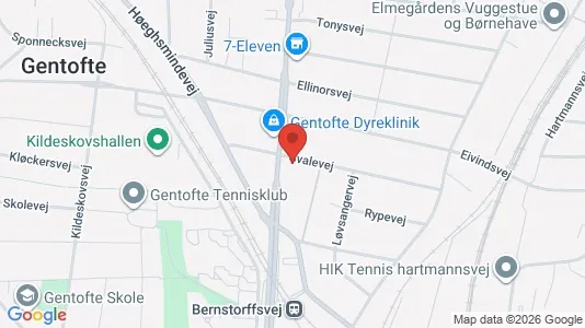 Kontorlokaler til leje i Hellerup - kort over placeringen