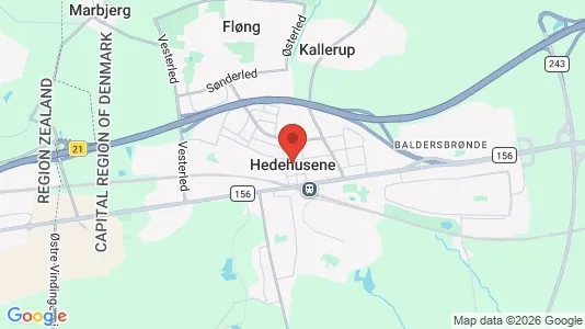 Butikslokaler til leje i Hedehusene - kort over placeringen