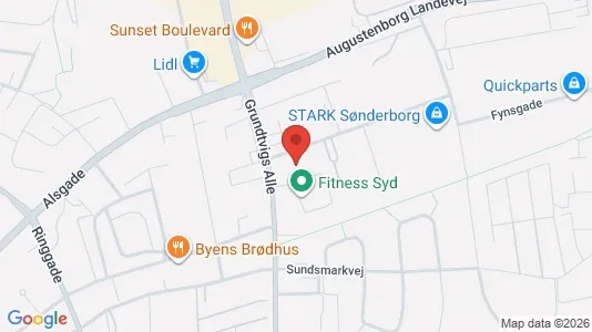 Erhvervslejemål til leje i Sønderborg - kort over placeringen