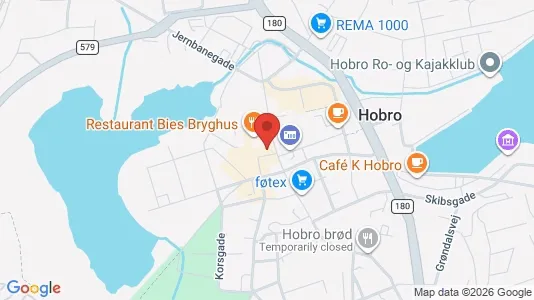 Kontorlokaler til leje i Hobro - kort over placeringen