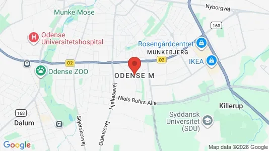 Erhvervslejemål til leje i Odense M - kort over placeringen