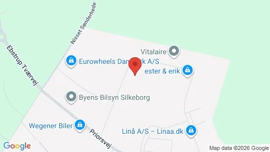 Lagerlokaler til leje i Silkeborg - kort over placeringen
