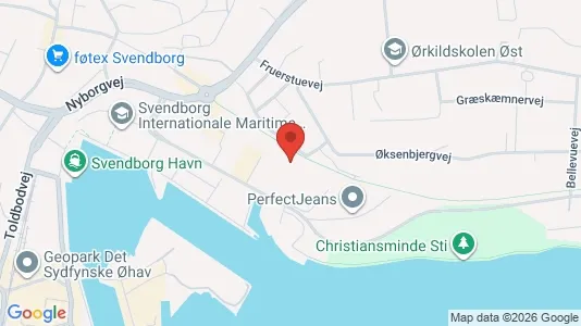 Kontorlokaler til leje i Svendborg - kort over placeringen