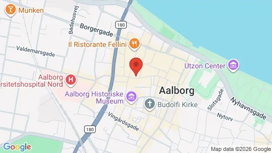 Kontorlokaler til leje i Aalborg Centrum - kort over placeringen