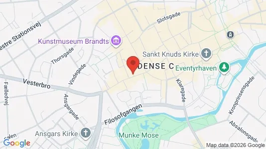 Kontorlokaler til leje i Odense C - kort over placeringen