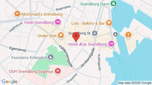 Kontorlokaler til leje i Svendborg - kort over placeringen