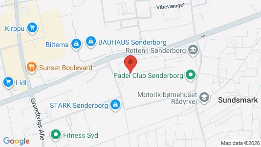 Kontorlokaler til leje i Sønderborg - kort over placeringen