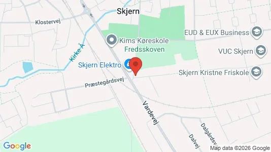 Erhvervslejemål til salg i Skjern - kort over placeringen