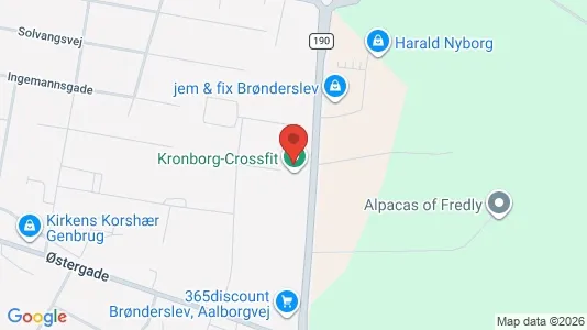 Lagerlokaler til leje i Brønderslev - kort over placeringen