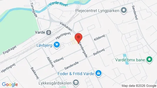 Erhvervslejemål til salg i Varde - kort over placeringen