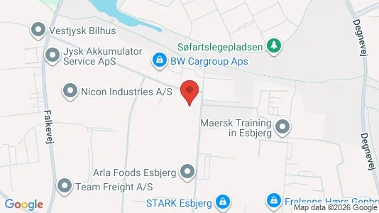 Kontorlokaler til leje i Esbjerg Ø - kort over placeringen