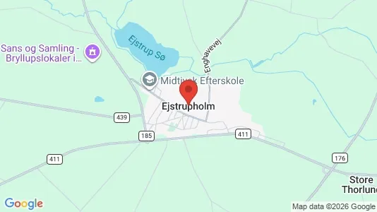 Hoteller til salg i Ejstrupholm - kort over placeringen