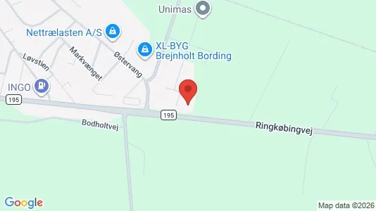 Lagerlokaler til salg i Bording - kort over placeringen