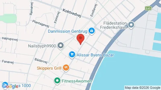 Boligudlejningsejendomme til salg i Frederikshavn - kort over placeringen