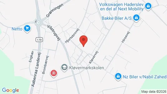 Kontorlokaler til leje i Haderslev - kort over placeringen