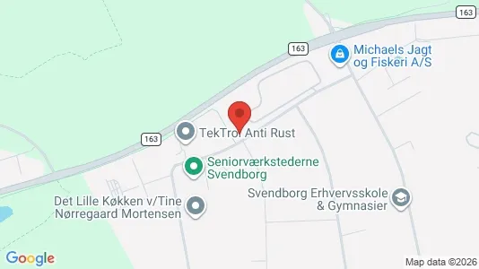 Erhvervslejemål til salg i Svendborg - kort over placeringen