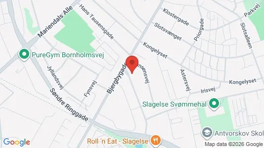 Boligudlejningsejendomme til salg i Slagelse - kort over placeringen