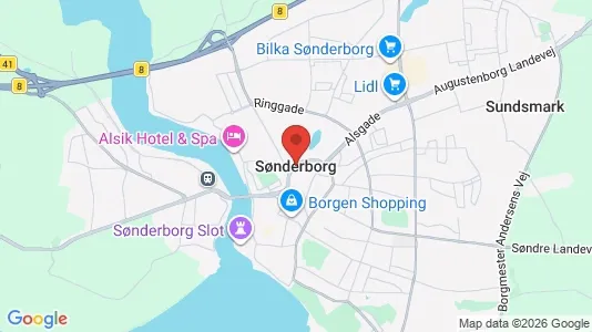 Erhvervsgrunde til salg i Sønderborg - kort over placeringen
