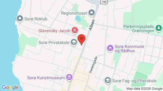 Erhvervslejemål til salg i Sorø - kort over placeringen