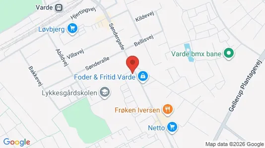 Erhvervsgrunde til salg i Varde - kort over placeringen