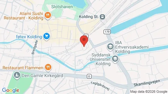Kontorlokaler til salg i Kolding - kort over placeringen