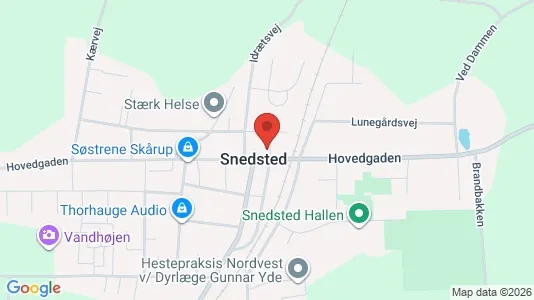 Værkstedslokaler til salg i Snedsted - kort over placeringen