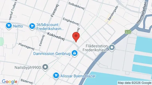 Boligudlejningsejendomme til salg i Frederikshavn - kort over placeringen