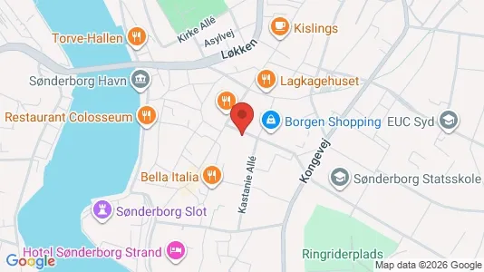Kontorlokaler til leje i Sønderborg - kort over placeringen