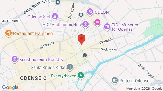 Kontorlokaler til leje i Odense C - kort over placeringen