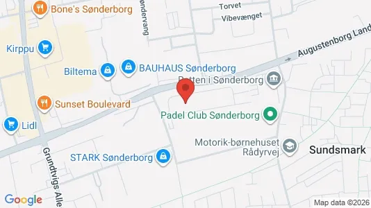 Kontorlokaler til leje i Sønderborg - kort over placeringen