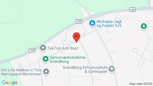 Erhvervsgrunde til salg i Svendborg - kort over placeringen