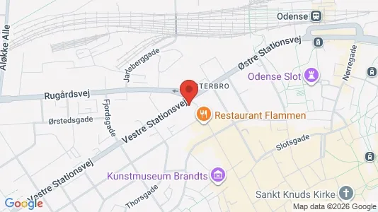 Kontorlokaler til leje i Odense C - kort over placeringen