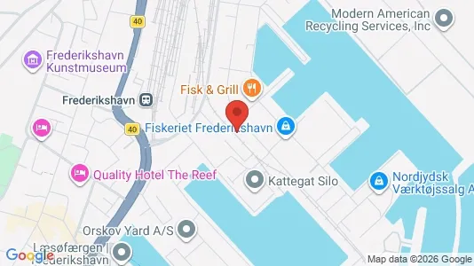 Kontorlokaler til leje i Frederikshavn - kort over placeringen