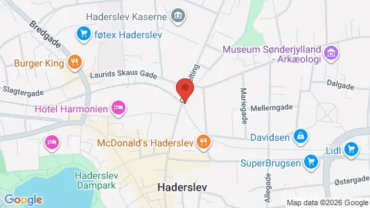 Kontorlokaler til leje i Haderslev - kort over placeringen