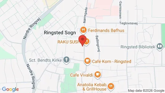 Kontorlokaler til leje i Ringsted - kort over placeringen