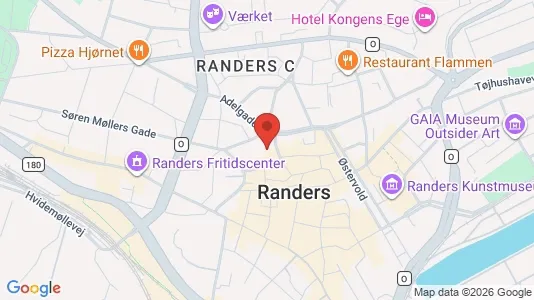 Kontorlokaler til leje i Randers C - kort over placeringen
