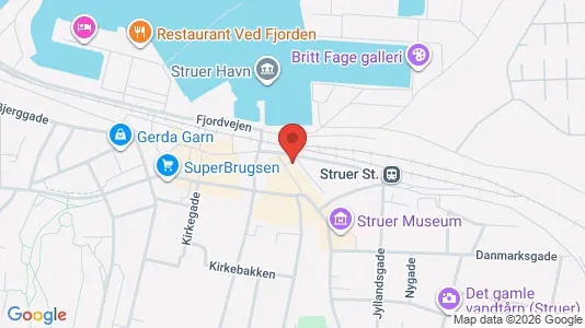 Kontorlokaler til leje i Struer - kort over placeringen
