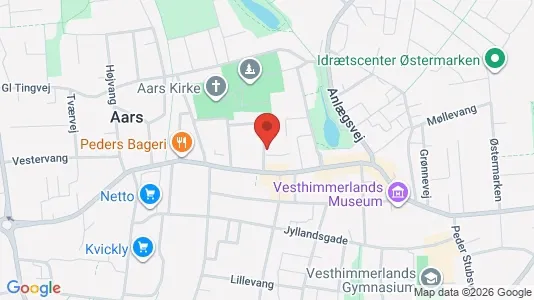 Kontorlokaler til leje i Aars - kort over placeringen