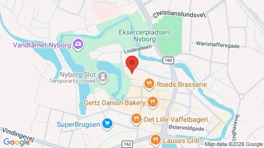 Kontorlokaler til leje i Nyborg - kort over placeringen