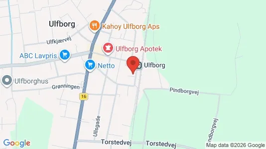 Boligudlejningsejendomme til salg i Ulfborg - kort over placeringen