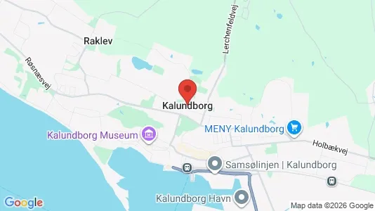 Butikslokaler til salg i Kalundborg - kort over placeringen