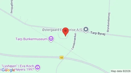 Erhvervsgrunde til leje i Esbjerg N - kort over placeringen