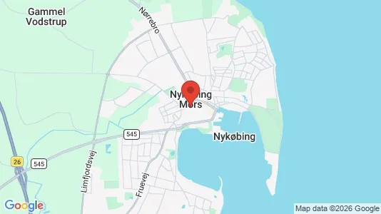 Butikslokaler til leje i Nykøbing Mors - kort over placeringen