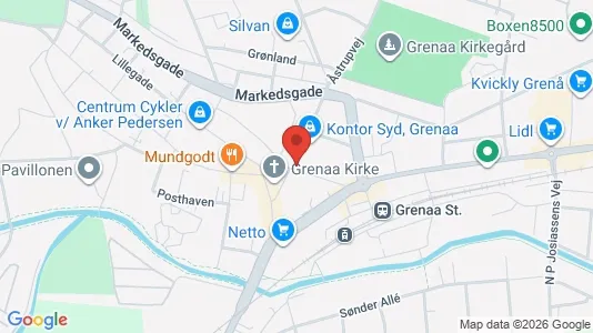 Kontorlokaler til leje i Grenaa - kort over placeringen