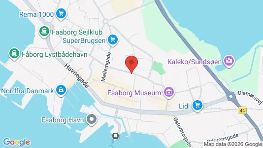 Kontorlokaler til leje i Faaborg - kort over placeringen