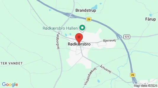 Erhvervslejemål til leje i Rødkærsbro - kort over placeringen
