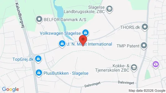 Kontorlokaler til leje i Slagelse - kort over placeringen